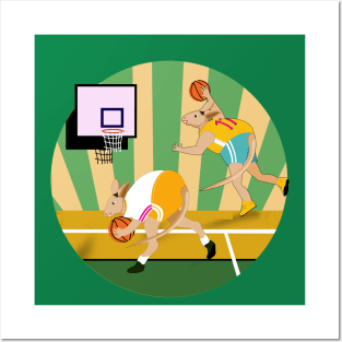 Basketball Kangaroos Posters and Art